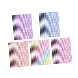 FOMIYES 5sheets Shiny Nail Art Stickers Decals for Unique Manicure Each Dazzle Red and Iridescent Designs for Parties and Creative Nail Art