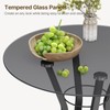 YATINEY Bar Table, 2-Tier Round High Top Table, Pub Table,
