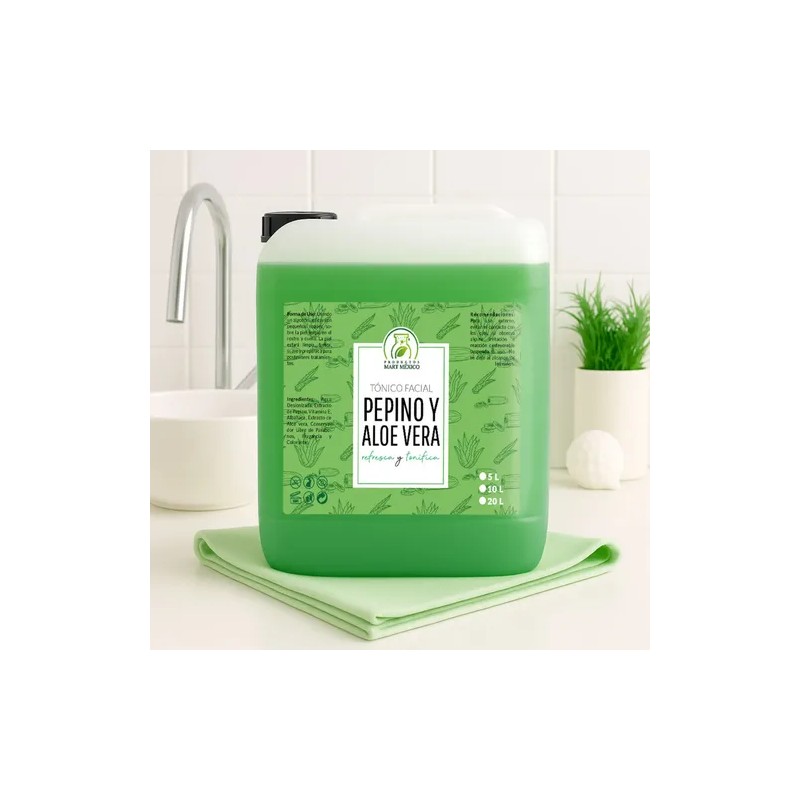 Tónico Facial Agua De Pepino & Aloe Vera 5 Litros