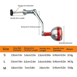 AIMALL All-Metal Spinning Wheel Rocker Arm - High-Strength Alloy, Ergonomic Grip, 150° Foldable, Fishing Reel Accessories