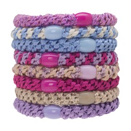 L. Erickson Grab & Go Ponytail Holders - Set of Eight - Prim Pastel