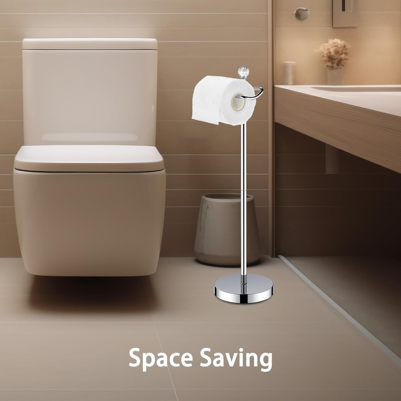 Toilet Paper Holder Stand (with Reserve Function) Free Standing Toilet