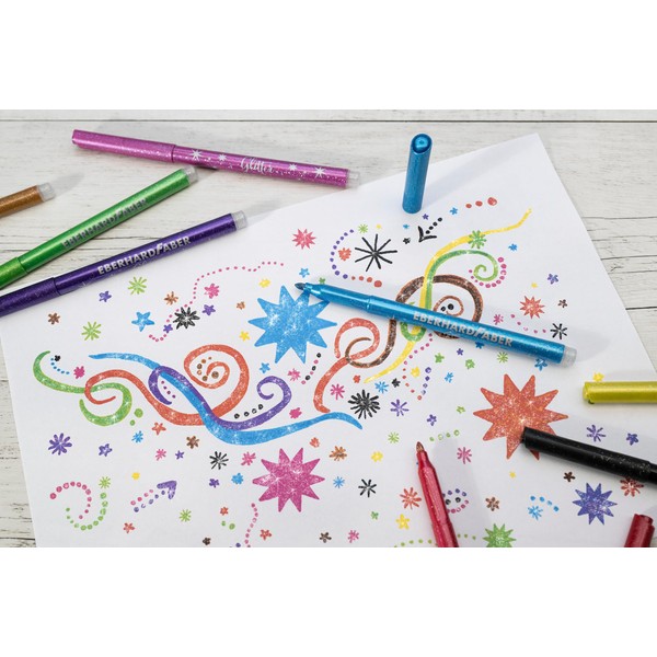 Eberhard Faber Eberhard Faber 551008 - Glitzer Filzstifte Set, 8