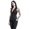Gothicana by EMP Ladies Black Lace Up Collar Halter Top,