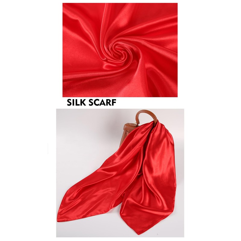 vabovin 35 Inch Elegant Large Silk Feel Solid Color Satin