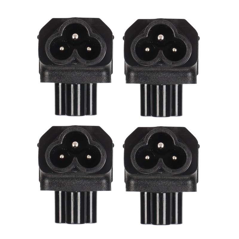 4PCS IEC320 C6 to IEC320 C5 Power Adapter Plug and