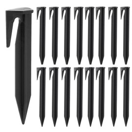 Qcdou Pack of 100 Ground Pegs for Robotic Lawnmower Boundary Cable, Lawn Mower Accessories, Ground Anchors, Ground Stakes, Nail for Lawn Robot Boundary Wire, Tent Camping, Compatible with Worx