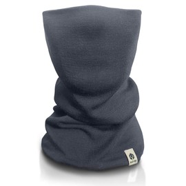 Bush Edge 100% Merino Wool Neck Gaiter Warmer (Charcoal Gray)