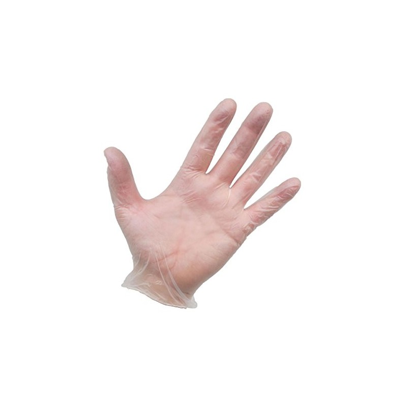 Clear Vinyl Powder-Free Examination Gloves (Box of 100) – Small