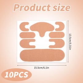 10uds Parches Rostro Antiarrugas, Parches Antiarrugas Faciales para Suavizar las Arrugas de Los Ojos la Boca y la Frente Cinta de Estiramiento Facial para Reafirmar Tonificar y Tensar la Piel