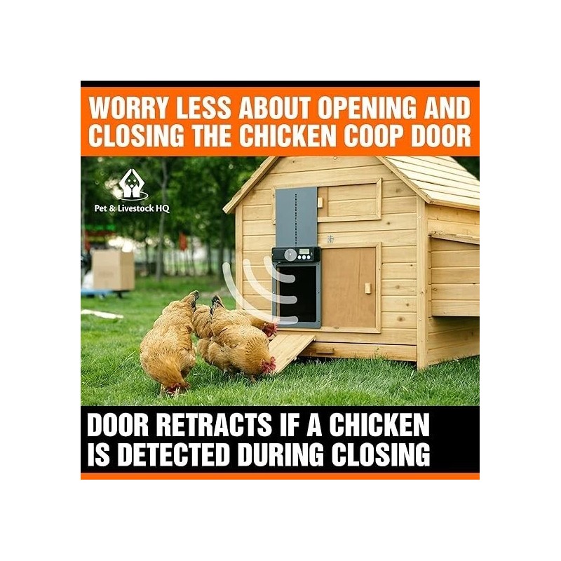 Pet & Livestock HQ Automatic Chicken Coop Door Opener Battery