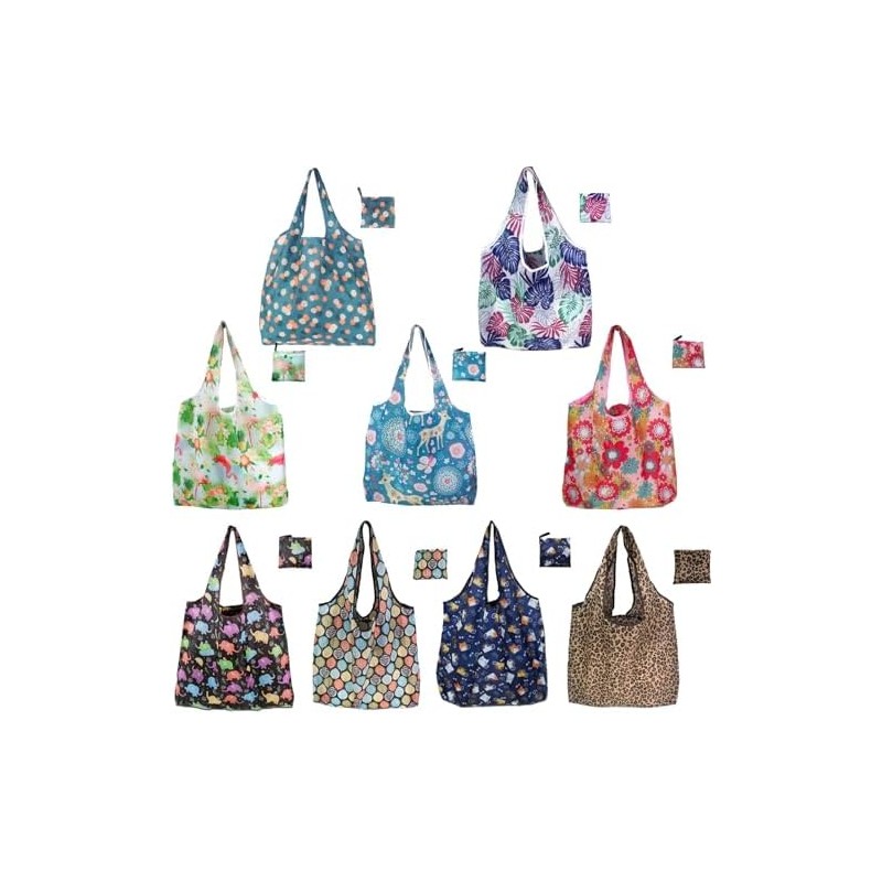 9 Piezas Golsas de Comestibles Reutilizables Paquete,Grandes Bolsas de Bolsa