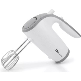 Elite Gourmet EHM-003X Ultra Power Electric 5-Speed Kitchen Hand Mixer, White