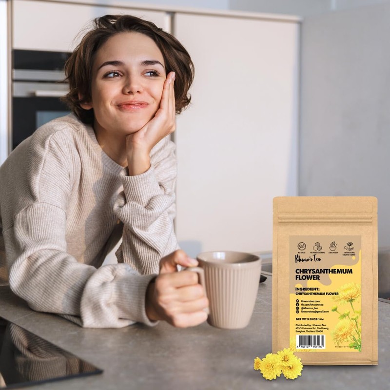 Chrysanthemum Tea - Chrysanthemum Flower Loose, Caffeine-Free, Antioxidant Herbal Infusion