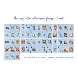 Serene Designs Alice in Wonderland Theme Vintage Playing Cards Set of 2 Decks for Games, Decorations and Gifts