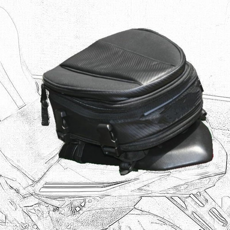 Shkalacar Motorcycle Tail Bag, Multifunctional Motorcycle Back Seat Bag, Luggage