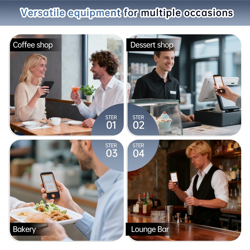 Voopon 20-Count Wireless Restaurant Pagers Beepers with Touch Buttons Waterproof-