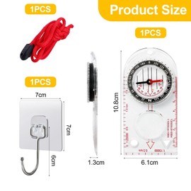 TVSVKWE 2 Pieces Of Luminous Compass, Portable Outdoor Tools, Night Visual Design, Suitable For Night Adventure And Outdoor Navigation.