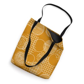 Abstract Hand Drawn Geometric Shapes Modern Mustard Yellow Tote Bag