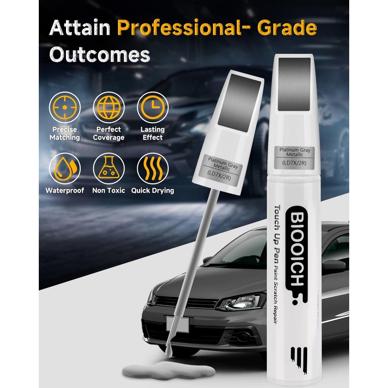 BIOOICH Touch Up Paint Pen Exact Color Match Car Chip