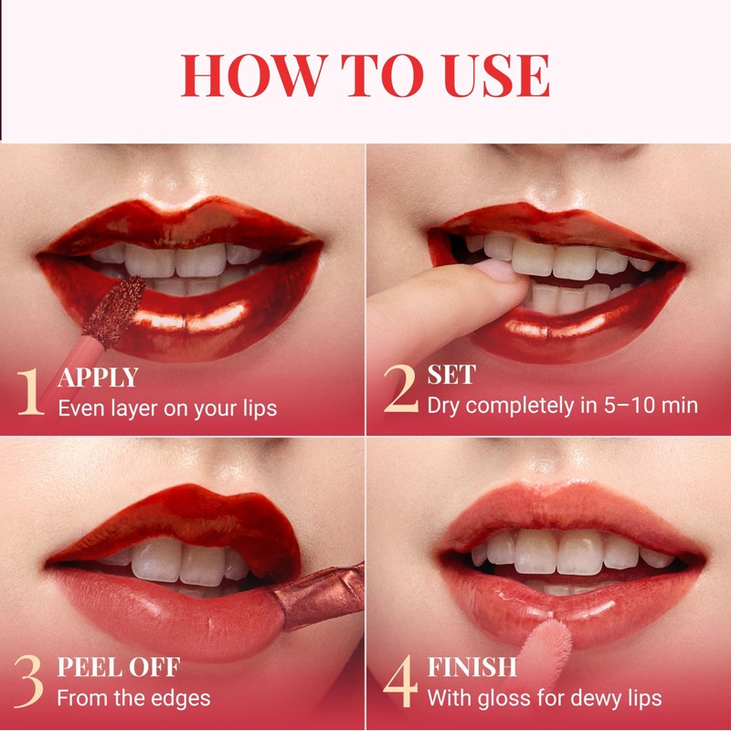 Peripera Ink Peel Off Lip Stain - Long Lasting, Transfer-Proof,