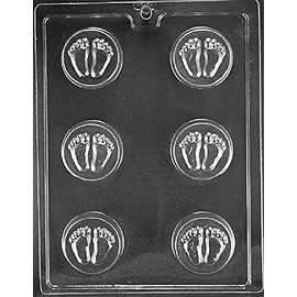 Grandmama's Goodies B057 Baby Feet Cookie Chocolate Candy Soap Mold with Exclusive Molding Instructions