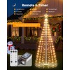 Outdoor Christmas Cone Tree Light with Star Topper, 6ft 265