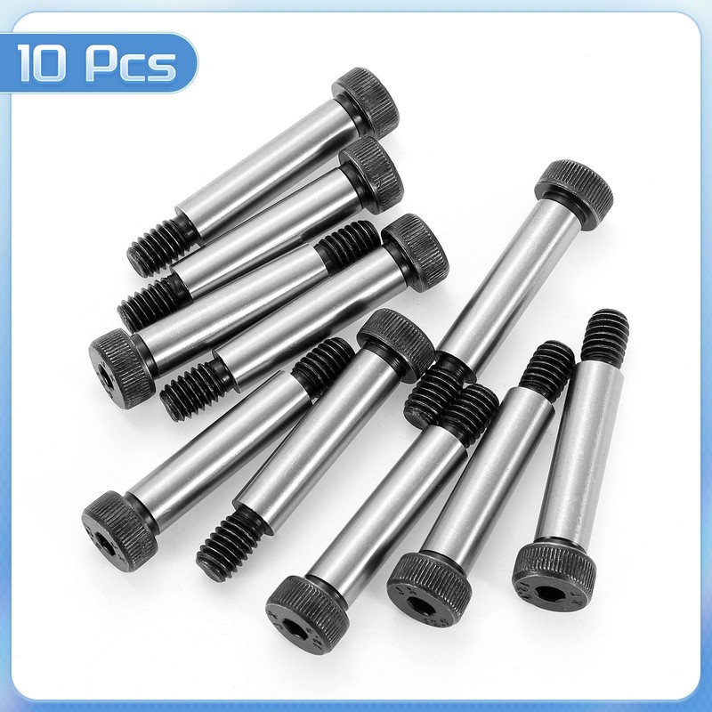 sourcing map Alloy Steel Hexagon Socket Head Shoulder Screws Bolts,