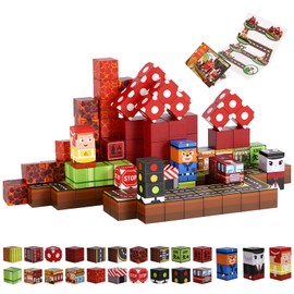 Guhebje 120pcs Magnetic Building Blocks,STEM Montessori Sensory Game Toys,Magnetic Blocks for Boys and Girls Ages 3-12,Constructions Magnet Blocks are Great Gifts for Christmas, Easter, Birthday