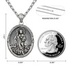 NORBU S925 Saint Necklace for Men, Patron Amulet Saint Medal