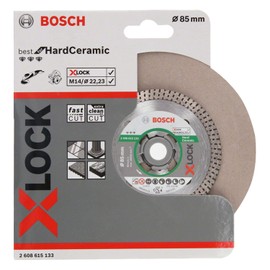 Bosch Professional 1x Diamond Cutting Disc Best (for Hard Ceramics, X-LOCK, Diameter 85 mm, Bore Diameter: 22.23 mm)