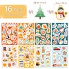 BETESSIN Christmas Stickers - 16 Sheets Christmas Stickers with 100+