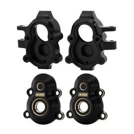 INJORA 42g Black Coating Brass Steering Knuckle and Front Outer Portal Housing for 1/18 RC Crawler Redcat Ascent-18 RC Upgrade Part