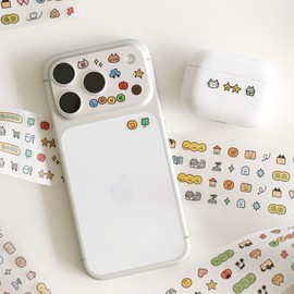 Iconic 아이코닉 두들 데코 키스컷 테이프(스티커 다이어리 꾸미기 다꾸 폰꾸 투명)05 Color Iconic Doodle Deco Kiss-Cut Tape (Sticker Diary Decorating, Phone Decorating Transparent) 05 Color