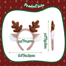 Creative Holiday Headbands,Christmas Party Costume Headwear for Adults Holiday Party Hair (Reindeer)