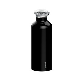 Guzzini - On The Go, Energy Thermos Flask, Stainless Steel, Black, Diameter 7.3 x Height 21.2 cm, 500 cc - 11670010