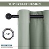 PONY DANCE Sage Green Curtains for Kids Bedroom Kitchen Eyelet