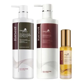 Karseell Aceite+ Shampoo+acondicionador Kit 3 En1 ,1050ml