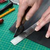 Shkira Round Leather Knife – Professional Leathercraft Knife for Cutting,