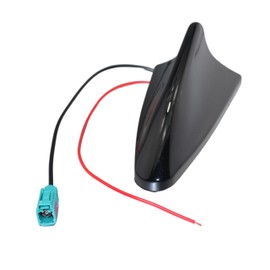 YONGJIANGXIA Shark Fin Antenna Cover for Car, Automotive Top Roof Aerials AM/FM Radio Signal Base, Car Accessories Universal for Most Sedan, SUV, Van (Black) Fakra Female Connector,Cable Length:30cm