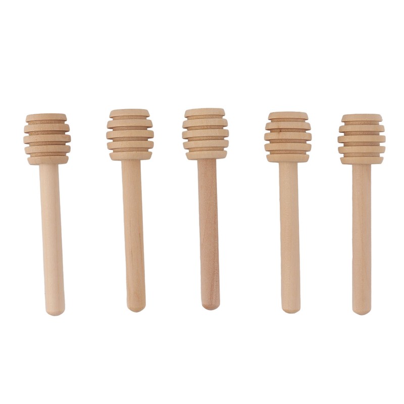 50pcs Honey Dipper Wooden Multipurpose Mini Honey Stirrer Stick for