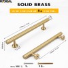 RZDEAL 5 Inch Kitchen Cabinet Handles Solid Brass Cabinet Pulls