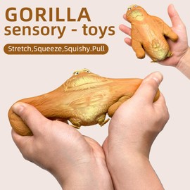 Squishy Monkey Stretchy Sand Filled Gorilla Toy Animal Squishy Squeeze Toys for Anti-Anxiety and Stress Relief, Squishy Toys for Adults and Kids, Ideal Gift for Easter, Birthday