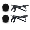 Headset Income Microphone Windscreen Pin Microphone Broadcast Microphone Sponge 2pcs