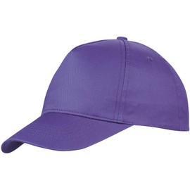US BASIC 5 PANEL CHILDRENS BASEBALL CAP HAT - 13 COLOURS (PURPLE)