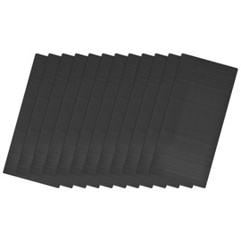 QUARKZMAN Blank Metal Card 3.9 x 2 Inches Brushed 201 Stainless Steel Plate for DIY Laser Engraving Name Plate 0.4 mm Thick Black Pack of 12