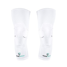 Gamepatch Knee Pads | Compression Sleeve Joint Protection | Shock Absorbing Technology | Men Women Kids, White, Size XL