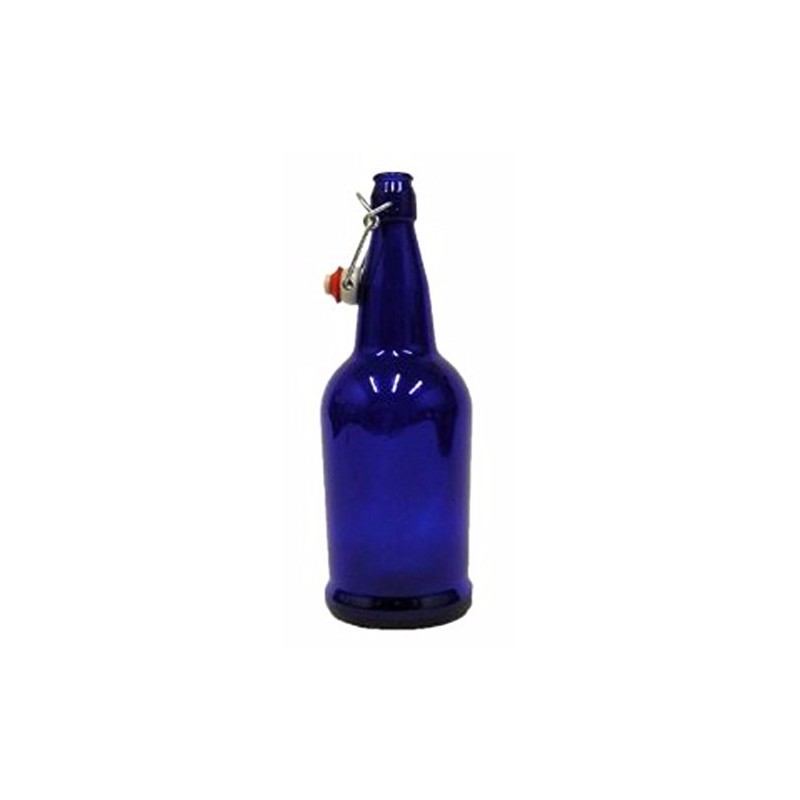 Cobalt Blue EZ Cap Bottles-16 oz.-Case of 12-Caps Included