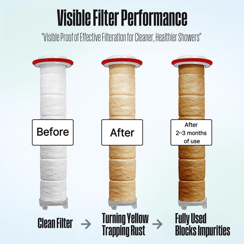 POSEION BT100 DG Filtered Shower Head – Handheld, High Pressure,