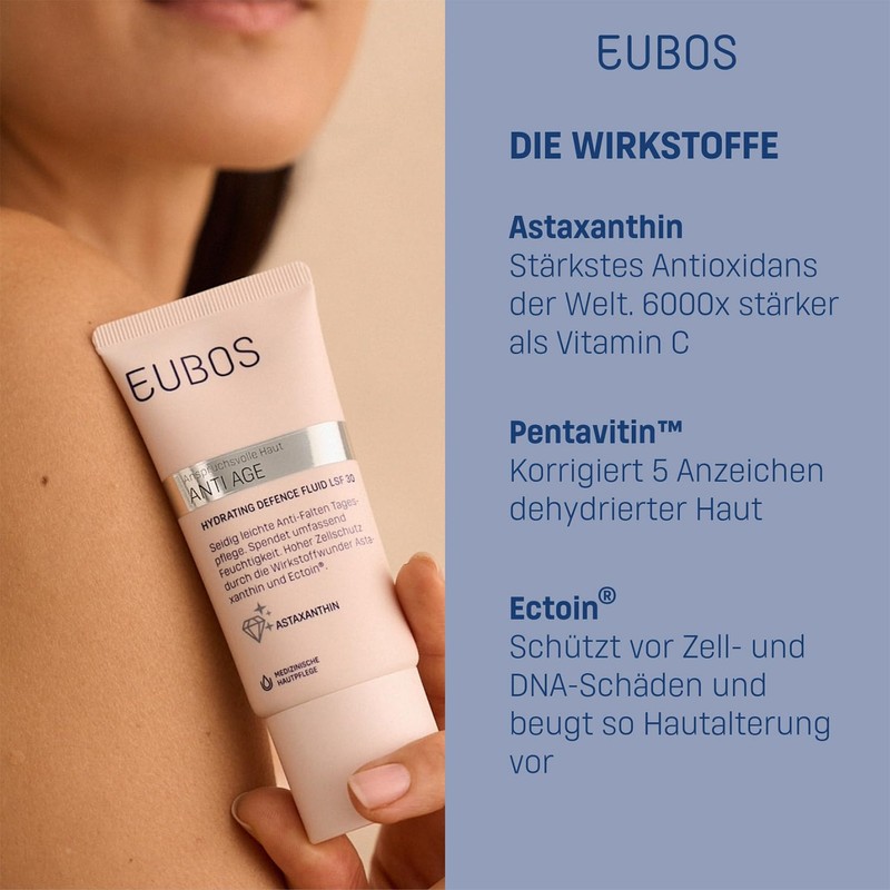 EUBOS Anti-Age, Hydrating Defence Fluid SPF 30, Anti-Ageing Face Cream